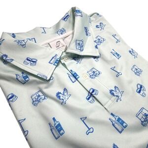 Laid Back Links Performance Polo Mens Medium Stretch Golf Shirt Short Sleeve